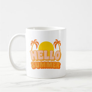 Caneca De Café Simples Ouro Retro Cheerfull-Bold Sun Summer