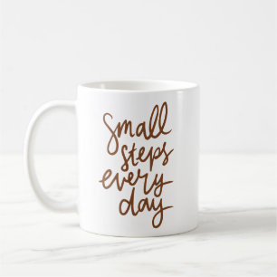 Caneca De Café Simples Passos Pequenos Elegantes Todos os Dias Es