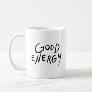 Caneca De Café Simples Positividade Minimalista Boa Energia Negri