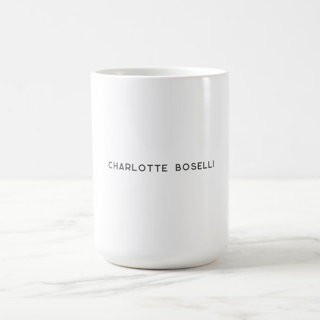 Caneca De Café Simples profissional clássico elegante minimalista (Centro)