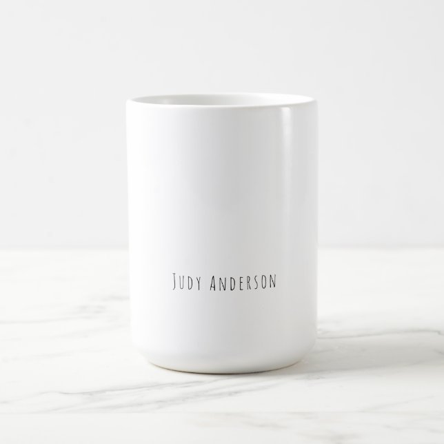 Caneca De Café Simples profissional Moderno Elegante Seu Nome (Centro)