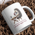 Caneca De Café Simples Pun Porcupine Sippin' Wine Funny<br><div class="desc">Comece seu dia com um sorriso e um gole do nosso Porcupine Sippin' Wine Engraçado Mug. Esta encantadora caneca apresenta uma ilustração adorável de um porco-espinho desfrutando de um copo de vinho, perfeito para amantes de vinho e para aqueles que apreciam designs únicas e humorísticas. Seu design e texto espirituoso...</div>