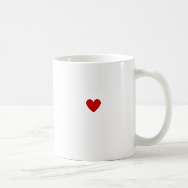 Caneca De Café Simples Red Heart Love Clássico Moderno Mínimo Chi (Direita)