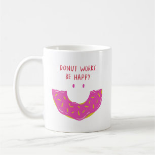 Caneca De Café Simples Rosquinhas Cor de Rosa Simples Sorriso Suf