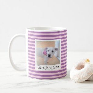 Caneca De Café Simples Roxo Juntar Foto Melhor Mãe Nunca