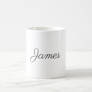 Caneca De Café Simples, Simples, Profissional, Manuscrito