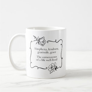 Caneca De Café Simplicidade, Bondade, Gratidão, Graça
