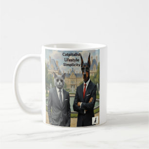 Caneca De Café Simplicidade do estilo de vida catpitalista