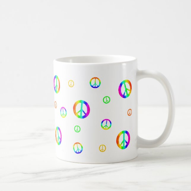 Caneca De Café Sinais aleatórios da paz (Direita)