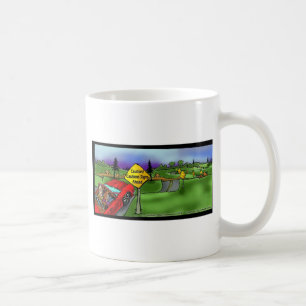 Caneca De Café Sinais de Cuidado Presentes Engraçados Camisetas &