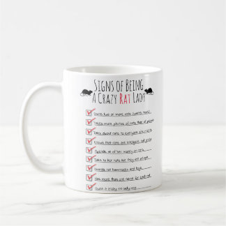 Caneca De Café Sinais de ser um rato louco Lady Mug