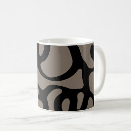 Caneca De Café Sinais distantes: Abstrato preto e Cinza