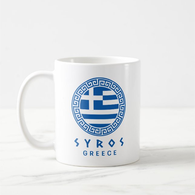 Caneca De Café Sinais E Bandeiras De Grécia (Esquerda)