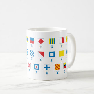 Caneca De Café Sinais Marítimos Sinais Marítimos de Sinais Alfabe