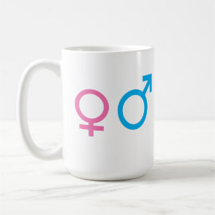 Caneca De Café Sinais masculinos e femininos