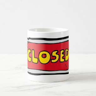 Caneca De Café Sinal Amarelo E Vermelho Fechado