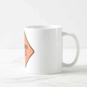 Caneca De Café Sinal da estrada do Flagman adiante