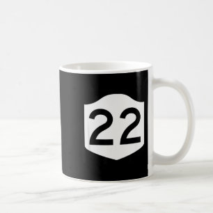 Caneca De Café Sinal da Rodovia 22 de Nova York Ny-22 Rodovia Est