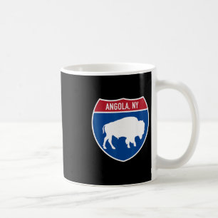 Caneca De Café Sinal da Rodovia Interestadual de Angola Nova York