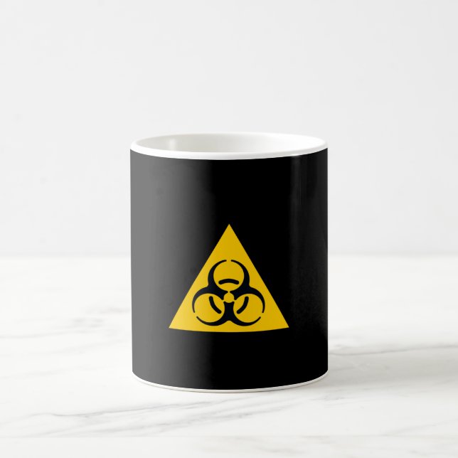 Caneca De Café Sinal de alerta de perigo biológico (Centro)