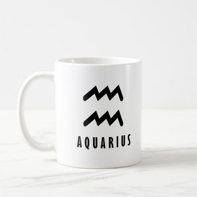 Caneca De Café sinal de Aquarius Zodiac (Esquerda)