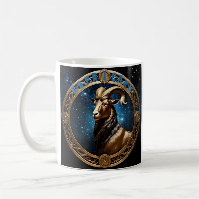 Caneca De Café Sinal de astrologia de Capricórnio (Esquerda)