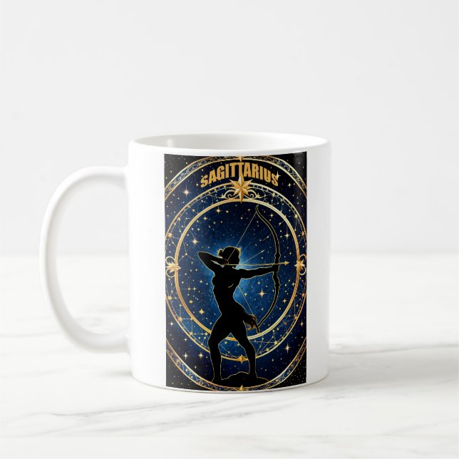 Caneca De Café Sinal de astrologia sagitário (Esquerda)