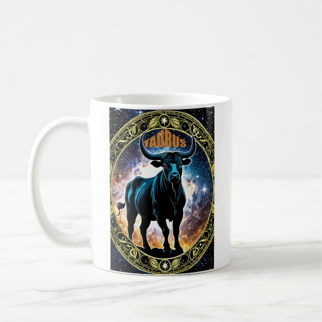 Caneca De Café Sinal de astrologia Taurus (Esquerda)