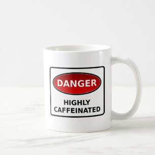 Caneca De Café Sinal de Aviso da Cafeína