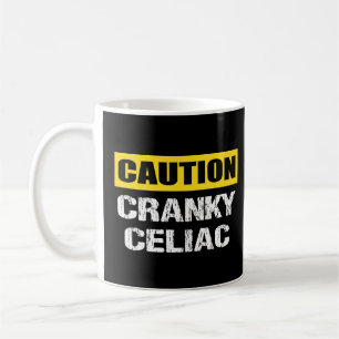 Caneca De Café Sinal de Aviso de Celiac Engraçado de Causa