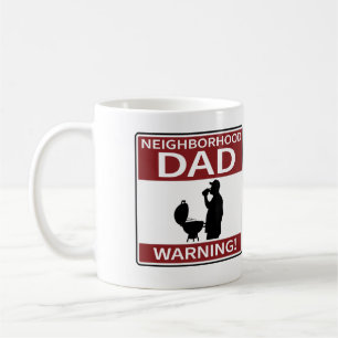 Caneca De Café Sinal de aviso do Pai de vizinhança vermelho