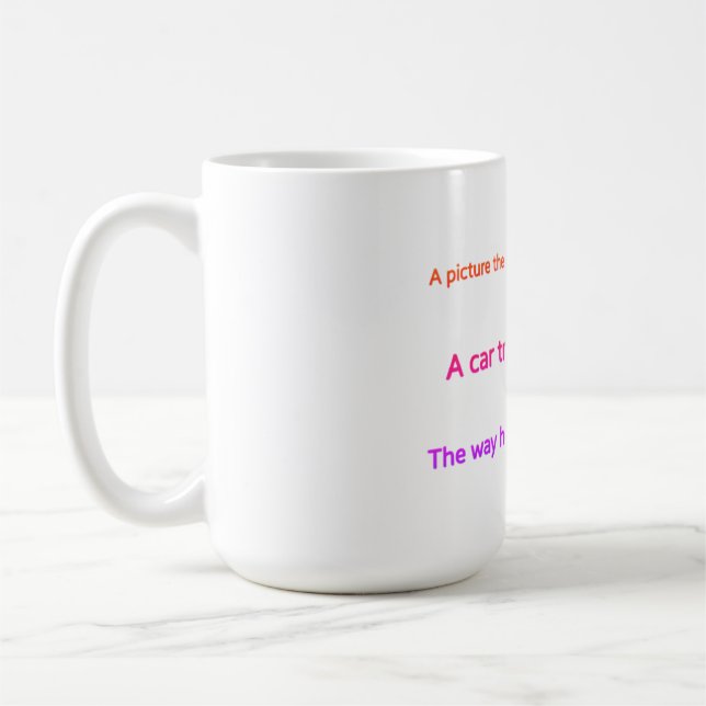 Caneca De Café Sinal de Carro Engraçado (Esquerda)