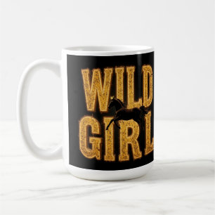 Caneca De Café Sinal de 'Cavalo e Garota Selvagem'
