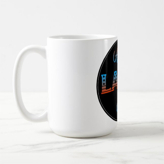 Caneca De Café Sinal de Dia do Trabalho Feliz Mug (Esquerda)