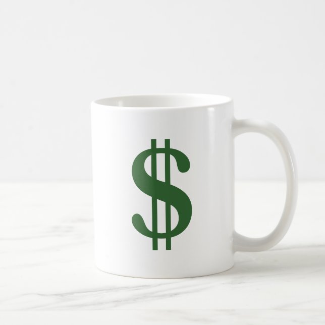 Caneca De Café Sinal de dólar (Direita)