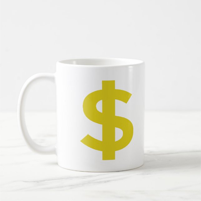 Caneca De Café Sinal de Dólar (Esquerda)