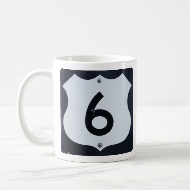 Caneca De Café Sinal de Estrada 6 dos EUA Mug (Esquerda)