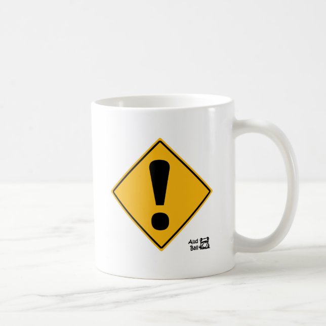 Caneca De Café Sinal de estrada do ponto de exclamação! (Direita)