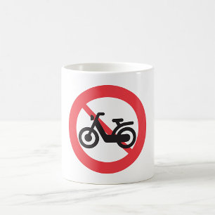 Caneca De Café Sinal de Estrada Sem Motocicletas