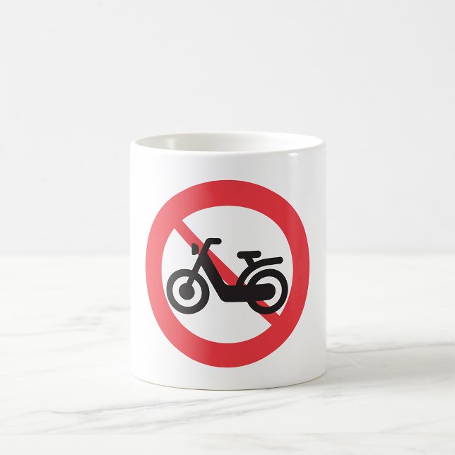 Caneca De Café Sinal de Estrada Sem Motocicletas (Criador carregado)