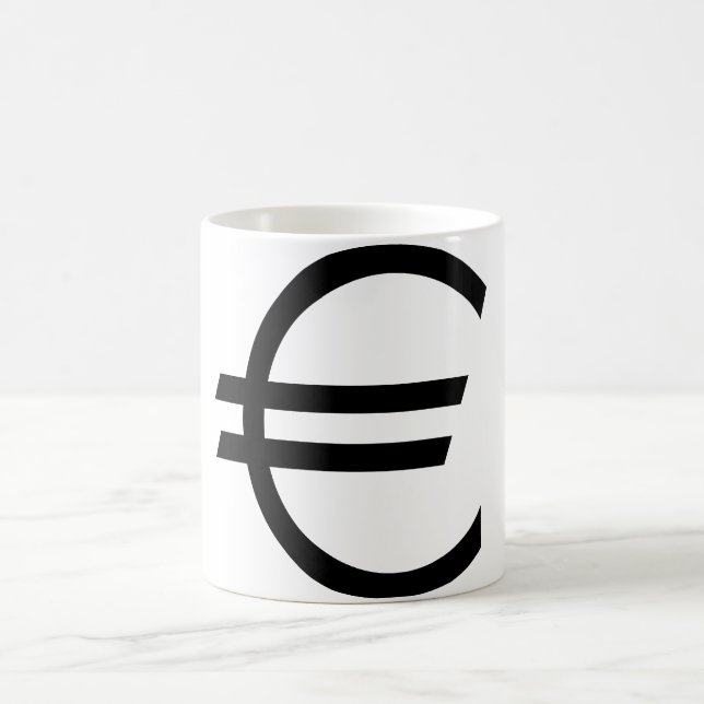 Caneca De Café Sinal de Euro (Centro)
