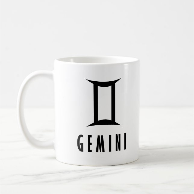 Caneca De Café Sinal de gemini zodiac (Esquerda)