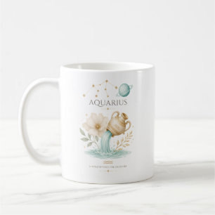 Caneca De Café Sinal de Horóscopo do Zodíaco Aquário Vintage