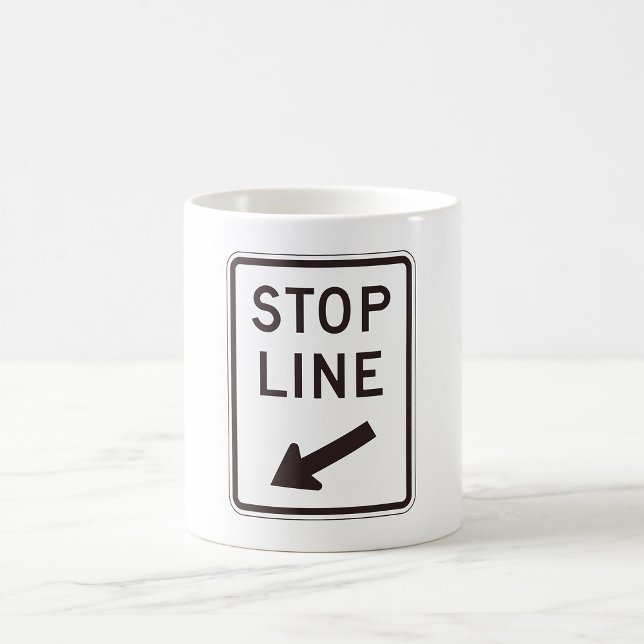 Caneca De Café Sinal de Linha de Paragem (Criador carregado)