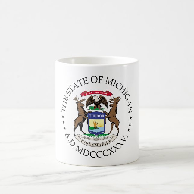 Caneca De Café Sinal de Michigan (Centro)