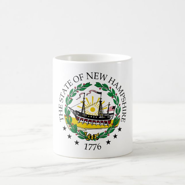 Caneca De Café Sinal de New Hampshire (Centro)