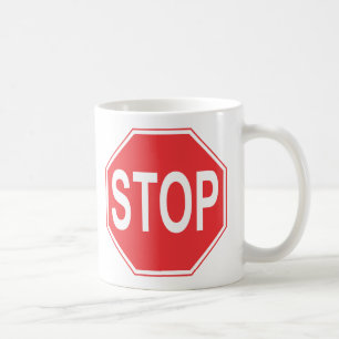 CANECA DE CAFÉ SINAL DE PARADA