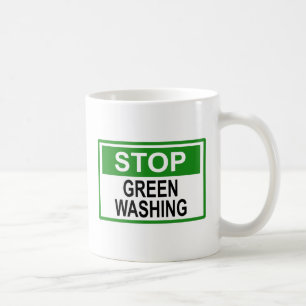 Caneca De Café Sinal de Pare o Greenwashing