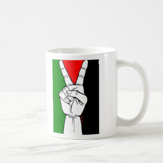 CANECA DE CAFÉ SINAL DE PAZ DA BANDEIRA DE PALESTINA