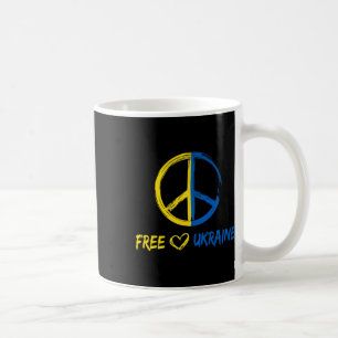Caneca De Café Sinal de Paz da Ucrânia Livre Para Mulheres Homens